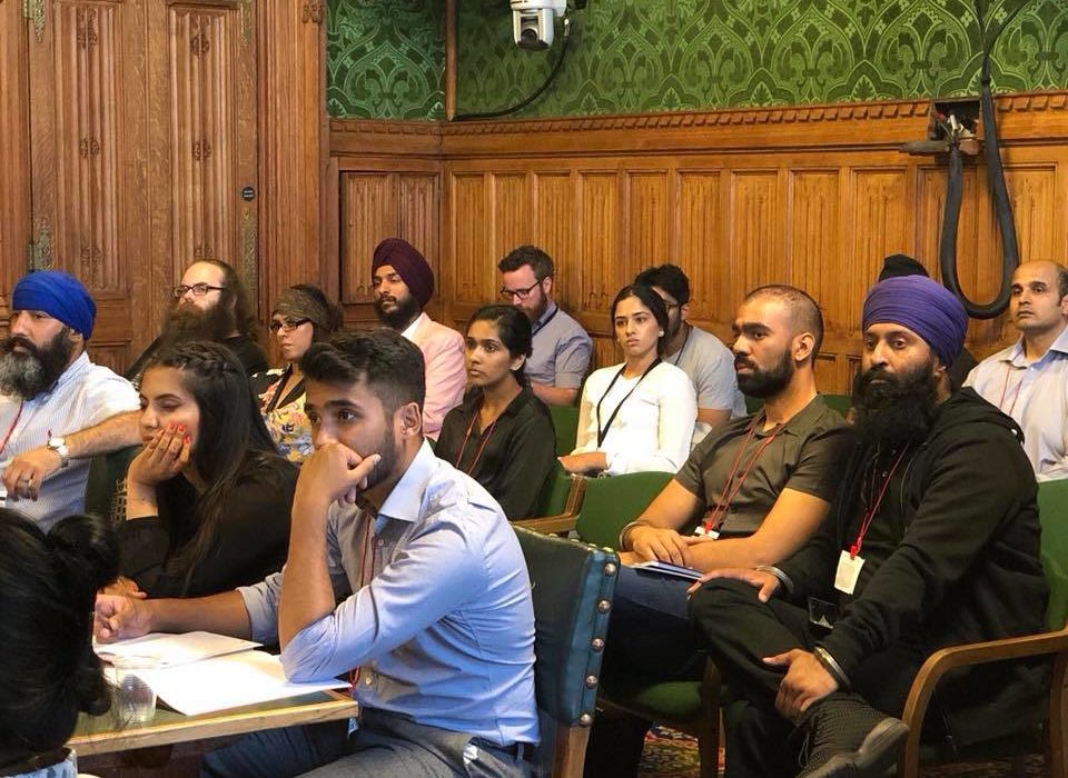 A group of participants in the All-Party Parliamentary Group for British Sikhs